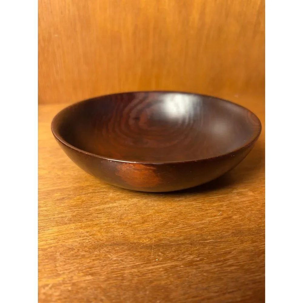 Vintage Barry Biesanz Woodworks Set of 3 Cocobolo Turned Wood Bowls